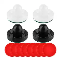 Walmart harayaa Air Hockey Pushers and Pucks Air for Table Game Home Child Adult Black and White offer