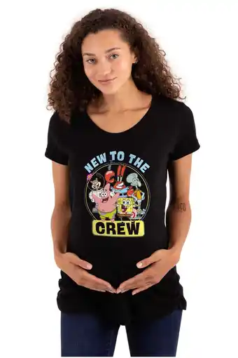 Walmart SpongeBob and Friends New to the Crew Women's Maternity T Shirt Tee Brisco Brands 2X offer