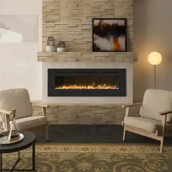 Walmart Clihome 50 Built-in and Wall-Mounted Electric Fireplace - 50 in offer