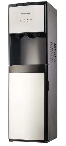 Walmart Frigidaire, 5 Gallon Bottom Loading Hot and Cold Water Dispenser EFWC505, Stainless Steel offer