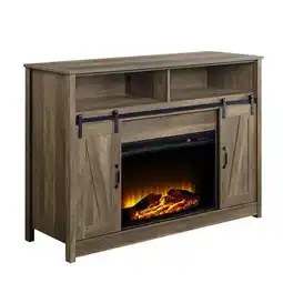 Walmart 51 x 18 x 38 in. Tobias Fireplace, Rustic Oak offer