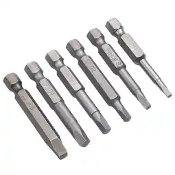 Walmart 6Pcs 50mm Sq1-Sq5 Square Head Screwdriver Bit Set Hex Shank Magnetic Screwdriver offer