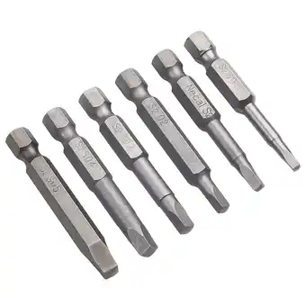 Walmart 6Pcs 50mm Sq1-Sq5 Square Head Screwdriver Bit Set Hex Shank Magnetic Screwdriver offer