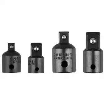 Walmart KITPIPI, 3/8-inch 1/4-inch 1/2-inch Chrome Finish Drive Ratchet Socket Adapter Set, 4 Piece offer