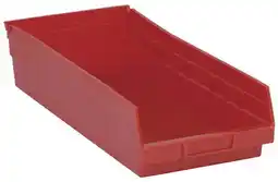 Walmart Quantum Storage Systems Shelf Bin,Red,Polypropylene,4 in QSB108RD offer