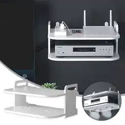 Walmart Clerance! 2 Tier White Floating Wall Mount Shelf For DVD Player Q0L0 Box Sky offer