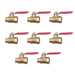 Walmart 8PCS 1/4 Inch Heavy Duty Brass Ball Valve Shut Off Switch Male and Female NPT Thread Pipe Fitting offer