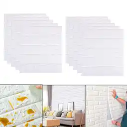 Walmart 3D Brick , Adhesive wall Stickers Brick Tile Wall Panels for Living room and Decor offer