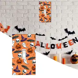 Walmart Household Stickers Lowprice! Hanzidakd Halloween Decorative Metal Wall Plate offer