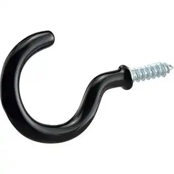 Walmart Hillman Fasteners 121025 Black Cup Hooks, 4 Pack offer