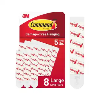 Walmart Command Large Replacement Strips, Foam, Plastic, 8 Strips, 17023-8ESF offer