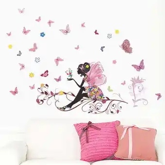 Walmart Clearance Wall stickers under $5 Walls Room Flower Bedroom Living stickers Fairy Home Decor offer