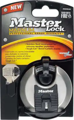 Walmart Master Lock 1-1/2 H x 1 W x 2-3/4 L Steel Ball Bearing Locking Shrouded Shackle Padlock offer