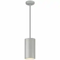 Walmart Access Lighting 29007-SAT-C 6 in. Pilson XL Tall Ceiling Light Pendant with Black Cord, Satin offer