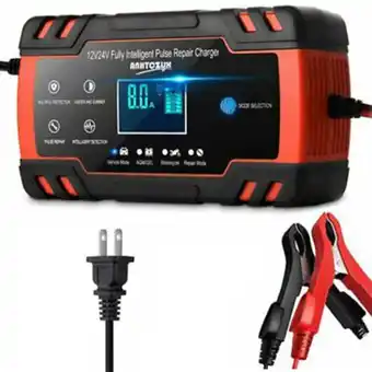 Walmart Intelligent Automatic Car Battery Charger 12/24V 6A Pulse Repair Starter Agm/Gel offer