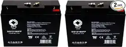 Walmart SPS Brand 12V 18Ah Replacement Battery (SG12180FP) for EverOn EVA12 18NB scooter wheelchair (2 Pack) offer