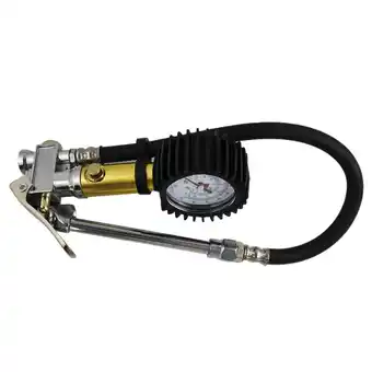 Walmart 1/4 NPT Air Tire Pressure Filler Inflator Gauge Air Compressor Hose 0-220PSI Black offer