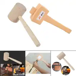 Walmart 2x Wooden Mallet Beechwood Anti Shedding Hand Tool for Woodworking offer