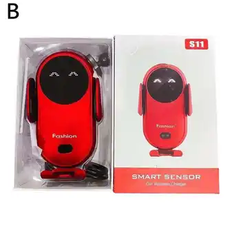 Walmart S11 Car Wireless Clamping Smart Sensor Car Phone Holder Charger Mount Lot N4 R8M1 offer