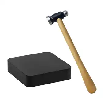 Walmart Hammer with Square Rubber Block for Smiting Flattening Jewelry Making offer