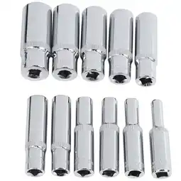 Walmart 11 pcs 1/4 inch Drive Deep Socket Set Hand Tools 6 Point Long Socket Hex Repair Tool 3003 offer