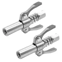 Walmart 2Pcs Double Handle Grease Nipple Coupler Double Handle Quick Lock Release Grease Ends C iron 0839 offer