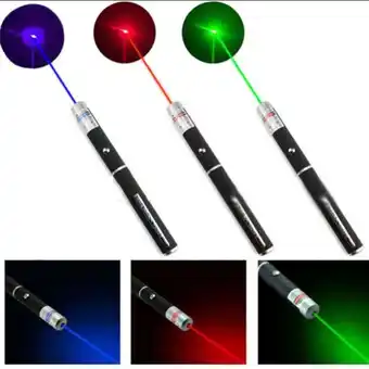 Walmart 2-DAY delivery 1mw 3PCS Laser Pointer Pen Red + Green + Blue/Violet Laser Pointer Visible Beam offer