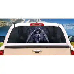 Walmart Gothic Angel Rear Window Graphic Suv View Thru Vinyl Back Truck Decal offer