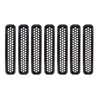 Walmart Honeycomb Mesh Front Grill Inserts Kit for 1997-2006 Jeep Wrangler TJ & Unlimited - (7PCS) offer