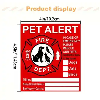 Walmart CEHVOM Pet Products Pet Alert Fire Sticker offer