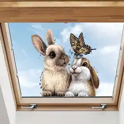 Walmart KCGYNP Easter Bunny Window Stickers,Self-Adhesive,11.81x11.81in,Bedroom Home Wall Decoration offer