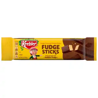 Walmart Keebler Fudge Sticks, Baked Creme Wafers Dunked in Keebler Fudge, 8.5 oz offer