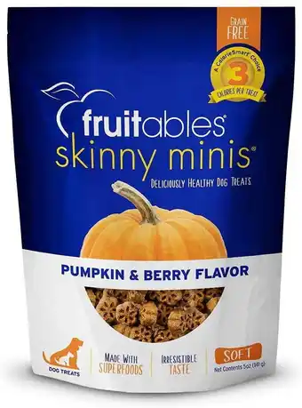 Walmart Fruitables Skinny Minis Pumpkin Berry Soft Dog Treats 5oz offer