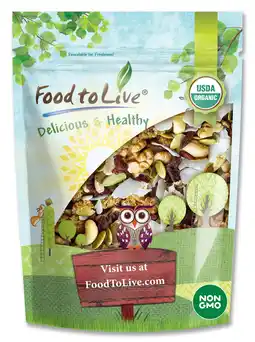 Walmart Organic Variety Trail Mix, 4 Ounces Non-GMO, Bulk by Food to Live offer