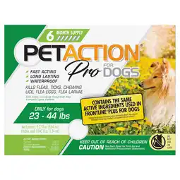 Walmart PETACTION PRO Flea & Tick Topical Treatment for Dogs 23-44 lbs, 6 Count offer