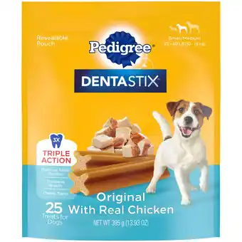 Walmart Pedigree Dentastix Original With Real Chicken Small & Medium Breed Dog Treats, 13.93 Oz Bag offer