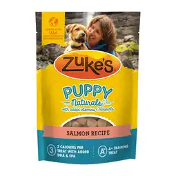 Walmart Zuke's Puppy Naturals Dog Training Treats, Salmon & Chickpea Recipe, Tender Chews, 5 oz Pouch offer