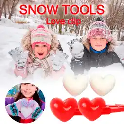 Walmart Leodye Heart Snowball Maker Winter Plastic Snowball Maker Clip Kids Outdoor offer