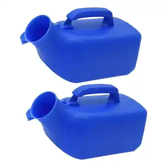 Walmart NUOLUX 2Pcs Plastic Patient Urinal Large Capacity Urinal Potty Plastic Urinal Bottle (Blue) offer