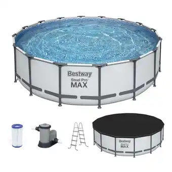 Walmart Bestway Steel Pro MAX 16' x 4' Above Ground Round Pool Set w/ Accessory Kit offer