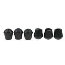 Walmart Stgfyxgs 2x6 Pieces Rubber Tip For Cane Crutches Chair 3/4 inch Black offer