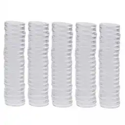 Walmart guohui 5x100pcs Clear Round Capsules Container Storage Holder Case 22mm offer