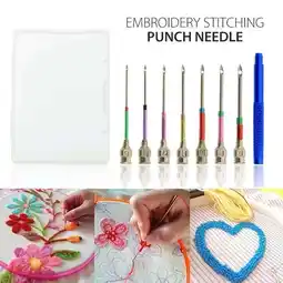 Walmart YOLOKE Punch Needle Embroidery DIY Kit with Interchangeable Needle Tip - Handmade Weaving Tool Set offer