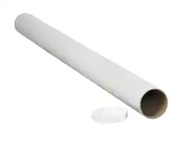 Walmart Staples Mailing Tubes with Caps 4 x 48 White 15/Case P4048W offer