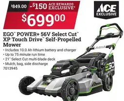 Ace Hardware EGO POWER + 56V Select Cut XP Touch Drive Self-Propelled Mower offer