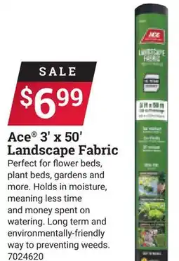 Ace Hardware Ace 3' x 50' Landscape Fabric offer