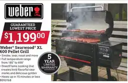 Ace Hardware Weber Searwood XL 600 Pellet Grill offer