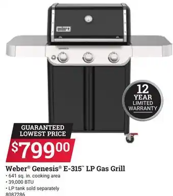 Ace Hardware Weber Genesis E-315 LP Gas Grill offer