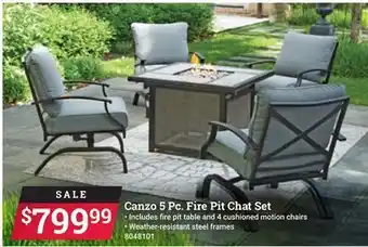 Ace Hardware Canzo 5 Pc. Fire Pit Chat Set offer