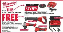 Ace Hardware Milwaukee M18 REDLITHIUM Extended Capacity 5 Ah Battery & Charger offer